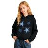Boys Girls Casual Pullover Hoodie with Star and Letter Print for Sports and Daily Wear