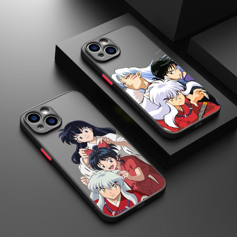 Custodia per telefono in TPU traslucido satinato Inuyasha Sesshoumaru per Apple iPhone 15 14 13 12 Mini 11 XS XR X 8 7 Pro Max Plus