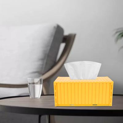 Rectangular Vintage Shipping Container Tissue Box Tissue Holder for Car Home Office Kitchen Paper Towel Storage Organizer