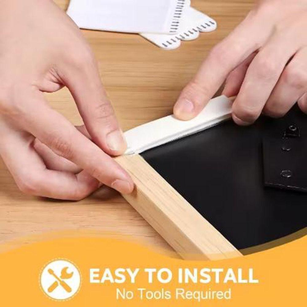 12 Pairs Heavy Duty Frame Tape Strip Easy to Pull White Adhesive Strips  Office