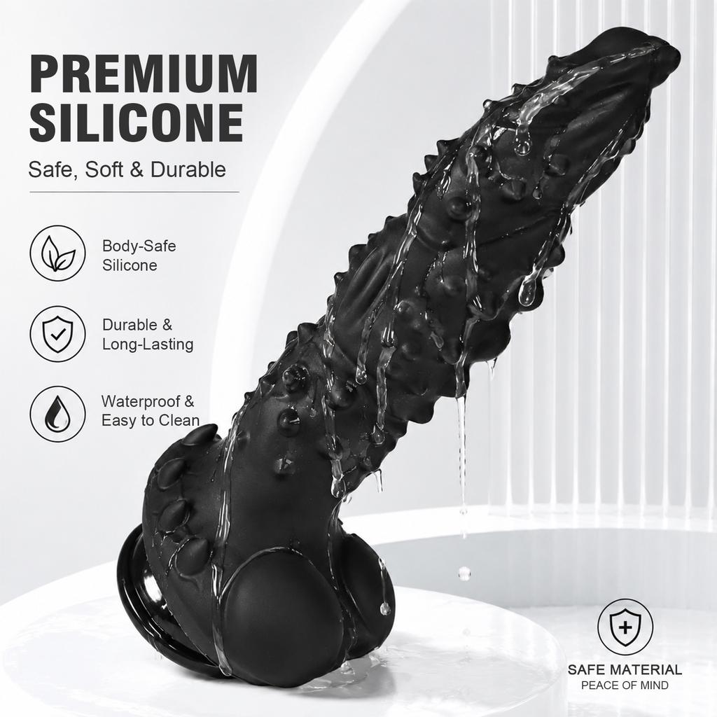 New Black Alien Dildo S/XXL Huge Anal Butt Plug Monster Dildo Thick Big Dick Vaginal G-Spot Massage Dilator Sex Toys for Men Women Clitoris Stimulator