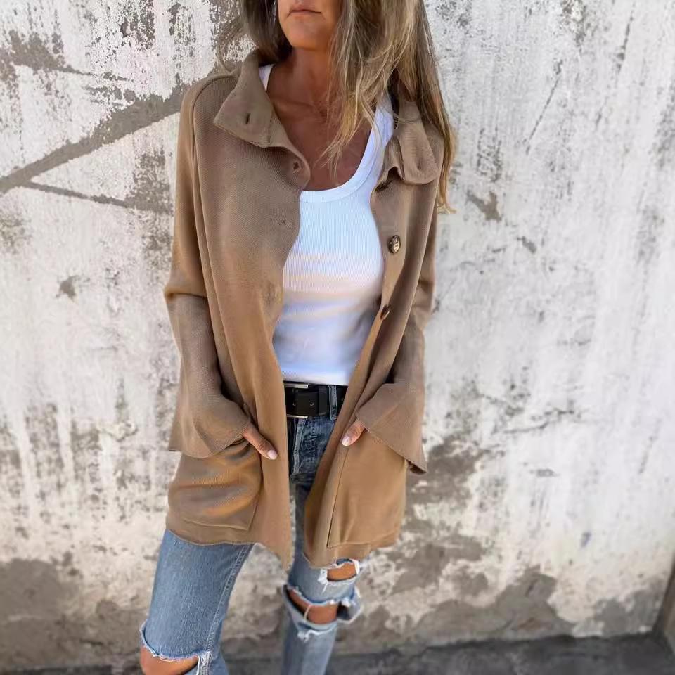 2024 Autumn/Winter Women's Casual Stand-Up Collar Single-Breasted Jacket