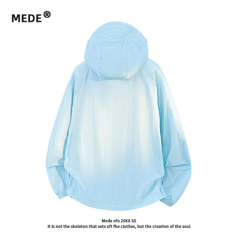 MEDE Men's Summer Hooded UV Protection Ice Silk Sun Protection Jacket