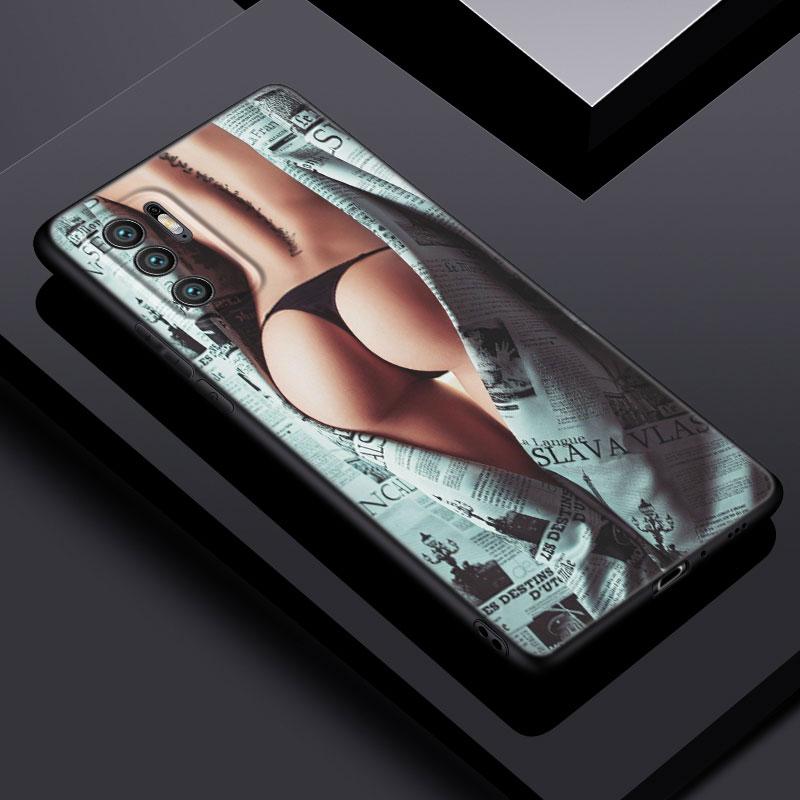 Sexy-Ass Woman Girl Pouzdro na telefon pro Xiaomi Redmi Note 11 10 9 8 Pro 11T 5G 10T 10S 9S 9T 9i 9C 9A 8T Soft TPU Black Cover Funda