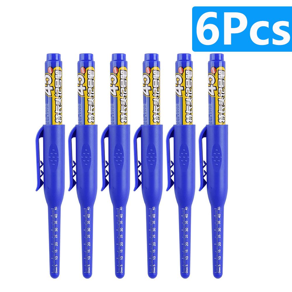 NEW Long Head Nib Deep Hole Markers Pen 20mm/45mm Waterproof White Tile Carpenter Pen for Woodworking Black/Blue/Red Ink