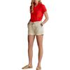 Polo Ralph Lauren SS22 Solid Color Button Short Sleeve Polo Shirt Women tops Red WMPOKNINCU20050-600