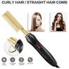 Hair Hot Comb Straightener Professional Press Comb Electric Curler Portable