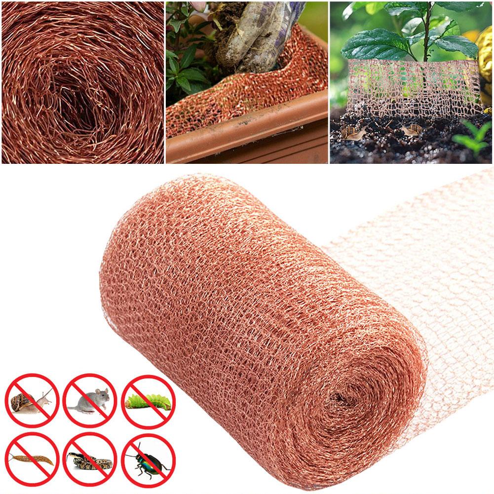 10m Anti-Snail Copper Wire Net Rust Proof Signal Shielding Net Reusable Rodent Copper Wire Net for Pests Rats Beetles Snails