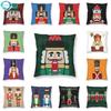 Nutcracker Doll Print Sofa Cushion Cover Pillowcase Home Decoration Party Car Bedding