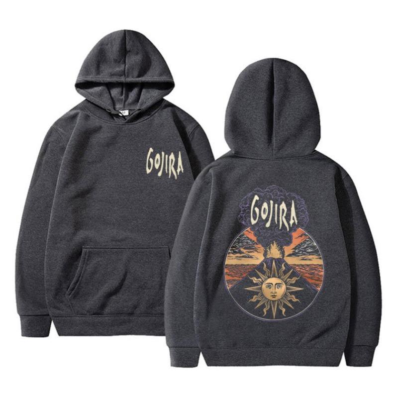 Limitierte Französische Metal-Band Gojira Magma Musikalbum Cover Kapuzenpullover Herren Neu Normale Passform Kapuzenpullover Lässige Streetwear Kleidung Pullover