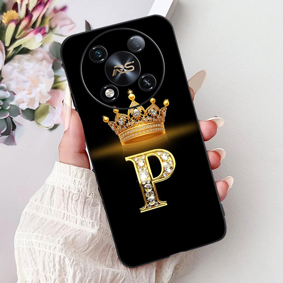 For ITEL RS4 2025 Fashion Crown Letter Phone Case For Itel RS4 S666LN Black Silicone Soft TPU Cases Bumpers