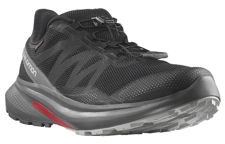 Men's Sneakers SALOMON Fabric Abrasion Resistant Abrasion Resistant Low top Running Shoes Men's Black