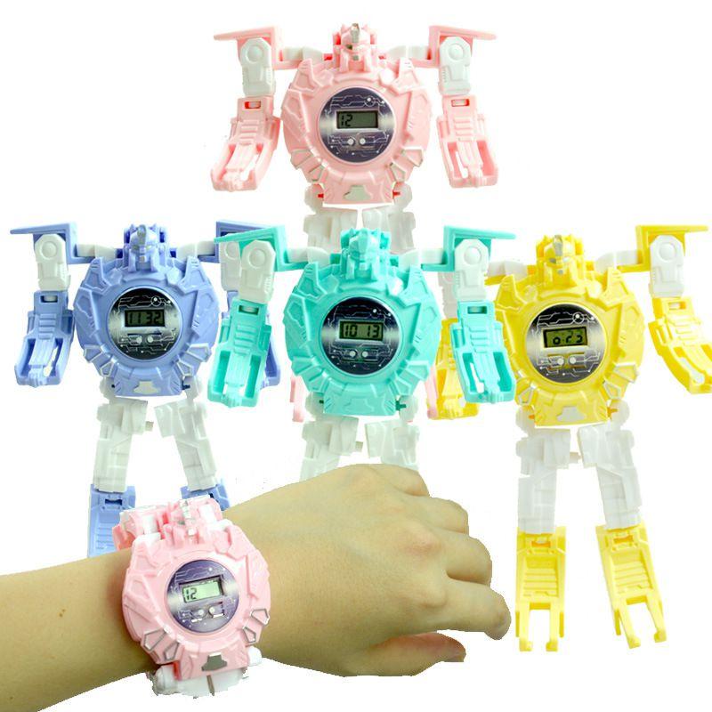 Children's Transforming Robot Electronic Watch Two Forms Toy For Kids