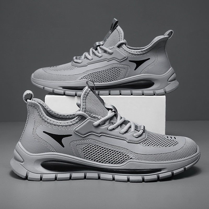 New men's shoes spring and autumn breathable fly-woven mesh summer sports and leisure shoes mesh shoes men's board shoes deodorant shoes