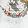 Colored Vital Crystal Hand Chain Hand-knitted Irregular Stone Bangle  Hipster