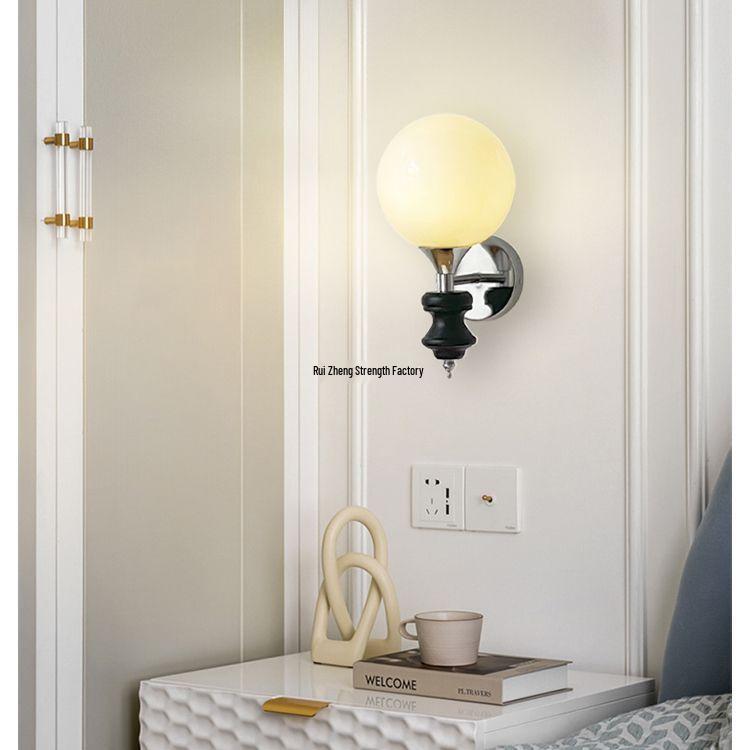 2025 Bauhaus Vintage Chinese-Style Wall Lamp: Modern Minimalist French Retro for Living Room & Bedroom Atmosphere