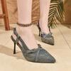 Women's Shoes Summer 2026 New Fashion Pointed Toe Luxury Brand  Sandals Super High Heels Buckle Party Wedding Dress Shoes Women