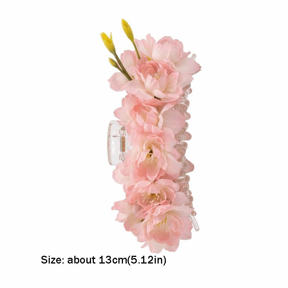Sakura Hair Accessories Pink Hair Grasp New Flower Hairpin for Bun Side Updo