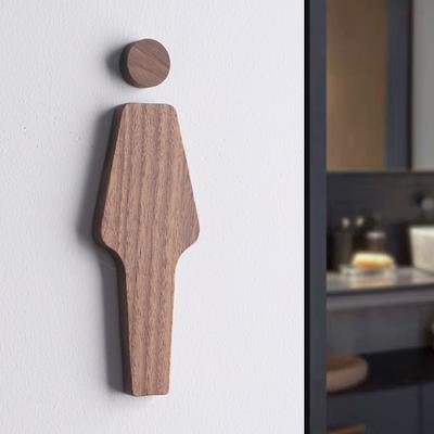 Koupelnová dekorace Koupelnová cedule Masivní dřevo Pánská a dámská toaletní cedule Domácí koupelnová nástěnná dekorace Záchodová cedule WC Dveřní štítek