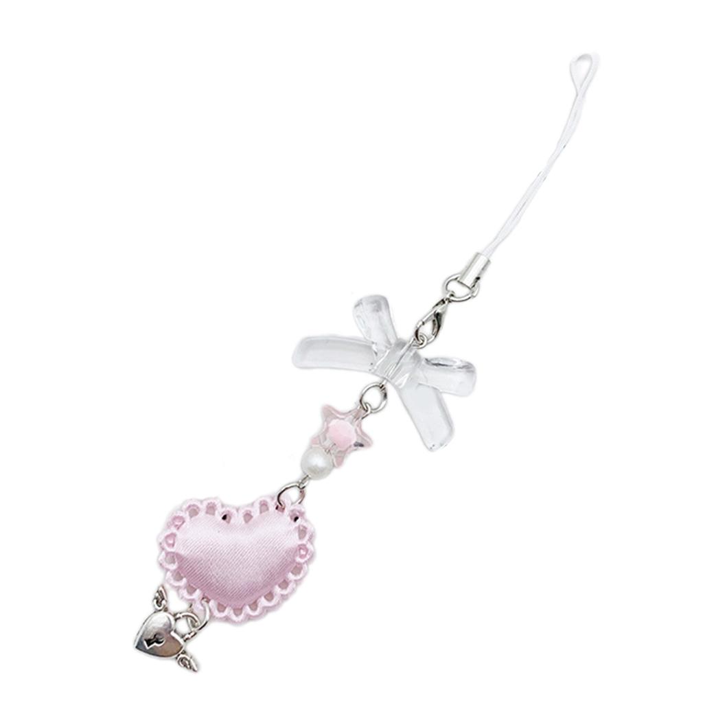 Fashion Heart Bowknot Star Agățat Pandantiv telefon Breloc Snur Buzunar Breloc Curea Geantă Decorare Portofel Pandantive