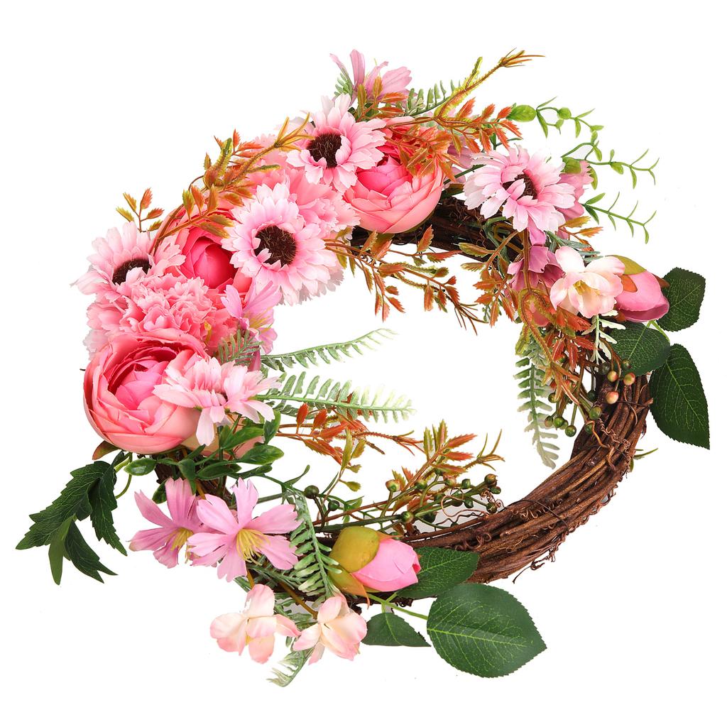 Artificial Flower Wreath Simulation Peony Door Hanging Garland Festivals Party Decoration