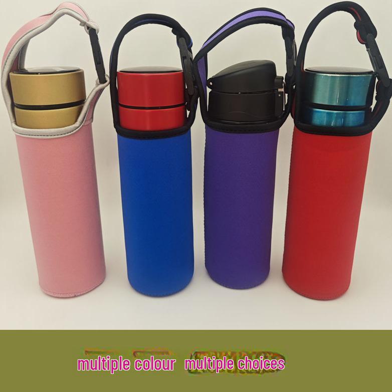 Universal Insulated Thermos Cup with Anti-Fall Protection and Portable Crossbody Strap