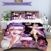Conjunto de Roupa de Cama KPOP Hunter 3 Peças Capa de Edredom com Fecho Inclui 1 Capa de Edredom & 2 Fronhas para Todas as Estações Decoração de Quarto Casa Dormitório