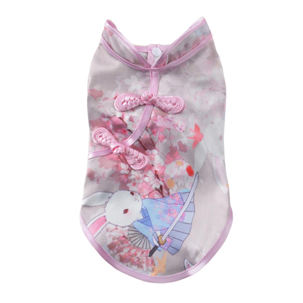

Pet Clothes Comfortable Dresses Pets Clothing Animals Wide Sleeve Cheongsam Fashionable Skirt Outfits Costumes Supplies l,type 1