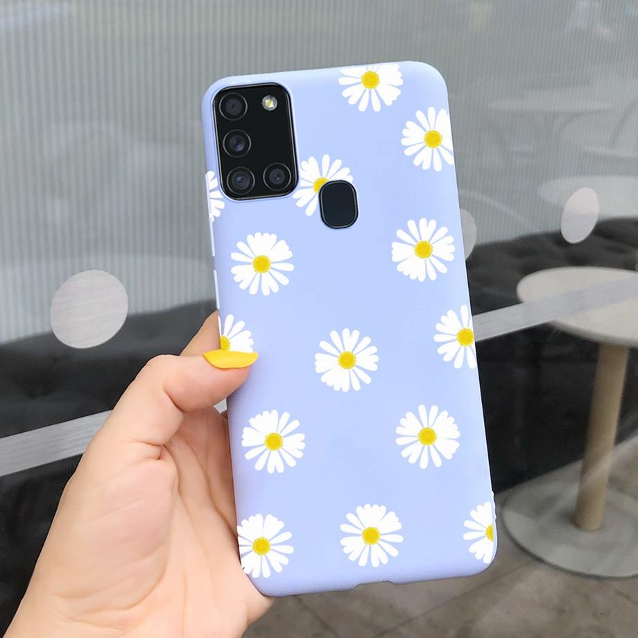 Sunflowers Daisy Shap-on Case For Samsung A21s Case Samsung Galaxy A21S A 21S A21 S A217F Cover Dustproof Silicone Bumper Coque