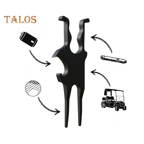 Suporte Magnético para Cigarro de Golfe Smoke Porta Copo de Cerveja e Ferramenta para Reparar Divots 3 em 1 Acessório de Golfe Multifuncional Presentes para Homem