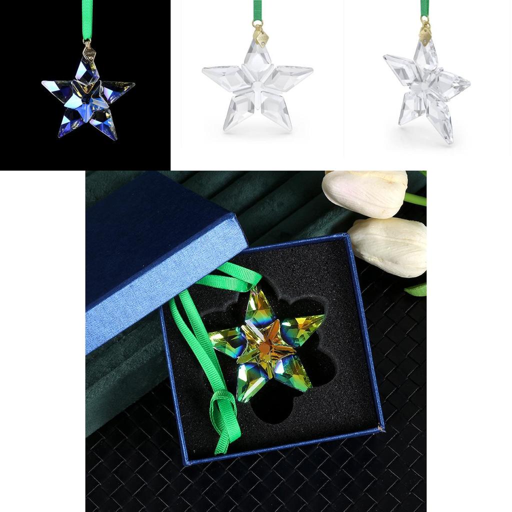 Modern Crystal Car Pendant With Transparent Star For Womens Interior Decor