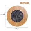 Household Wooden Placemats Multi-Functional Heat-Insulating Anti-Slip Tableware Mat Stainless Steel Round Square Placemats