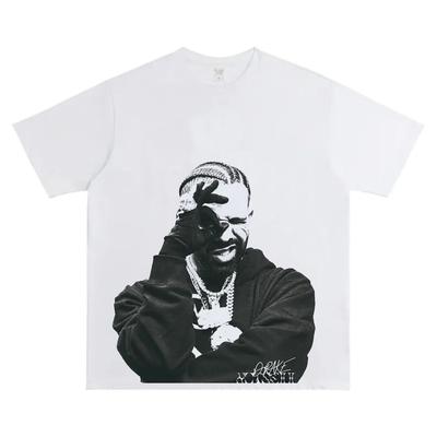2025 American Rapper Drake's Printed Short-sleeved T-shirt for Women Heavy Tee Cotton Loose Round-neck Short-sleeved Summer Tee