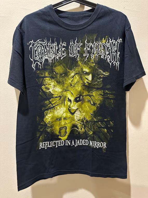

New Cradle of Filth Reflected In A Jaded Mirror Black unisex shirt One Side A617 3XL