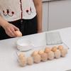 Egg Holder With Lid-Stackable 14-Slot Transparent Plastic Egg Storage Box For Refrigerator