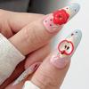 20PCS Nail Charms Adorable Simulatd Half Apple Nail Art Decorations DIY Phone Case Nails Parts Novelty Creative Red Apple Resin