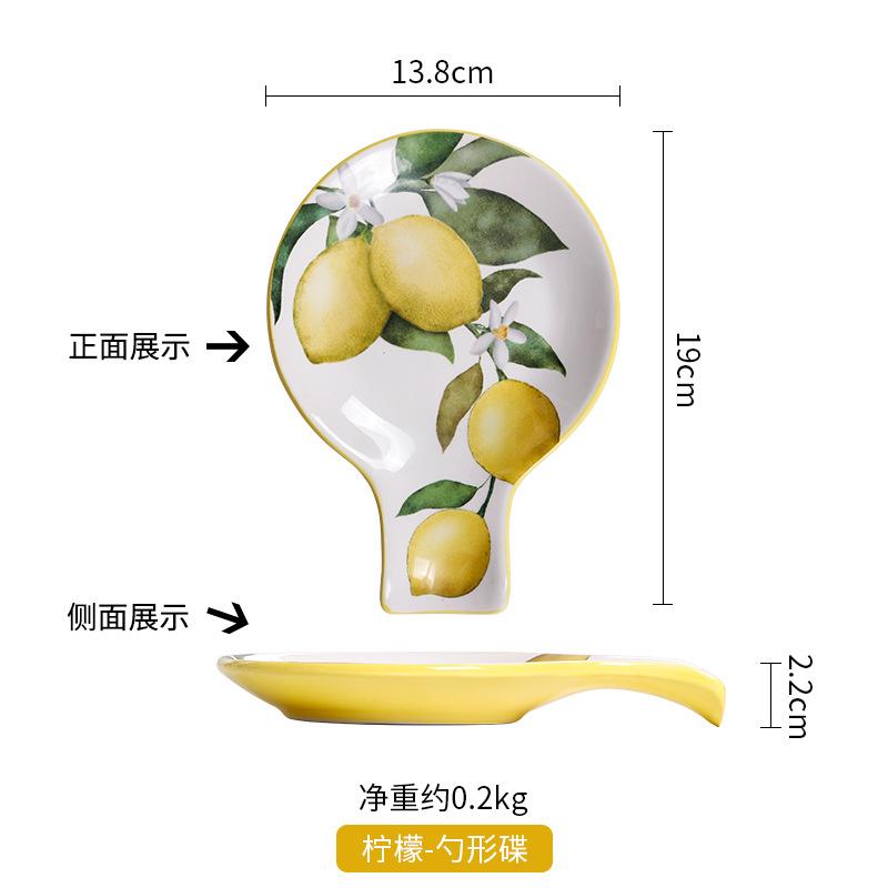 Creative Hand-painted Relief Lemon Ceramic Plates, Soup Bowls, Fish Plates, Dessert Plates, Storage Jars, Irregular Tableware