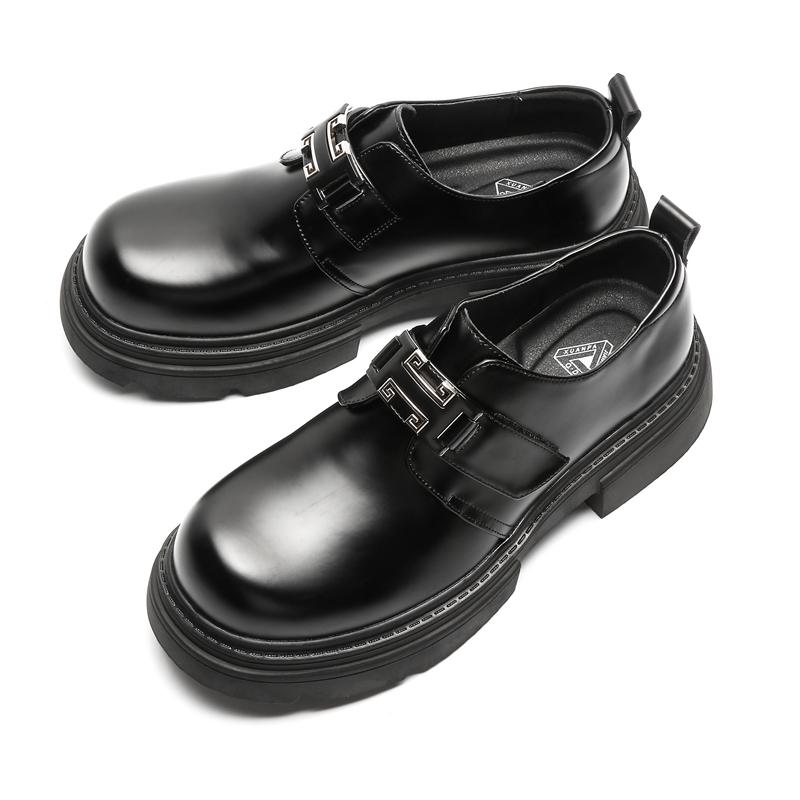 

Модные мужские туфли Дерби из кожи на толстой подошве, модный дизайнерский стиль, мужская обувь для отдыха, бизнеса, свадьбы, вечеринки на открытом воздухе, высокие туфли 44 чёрный