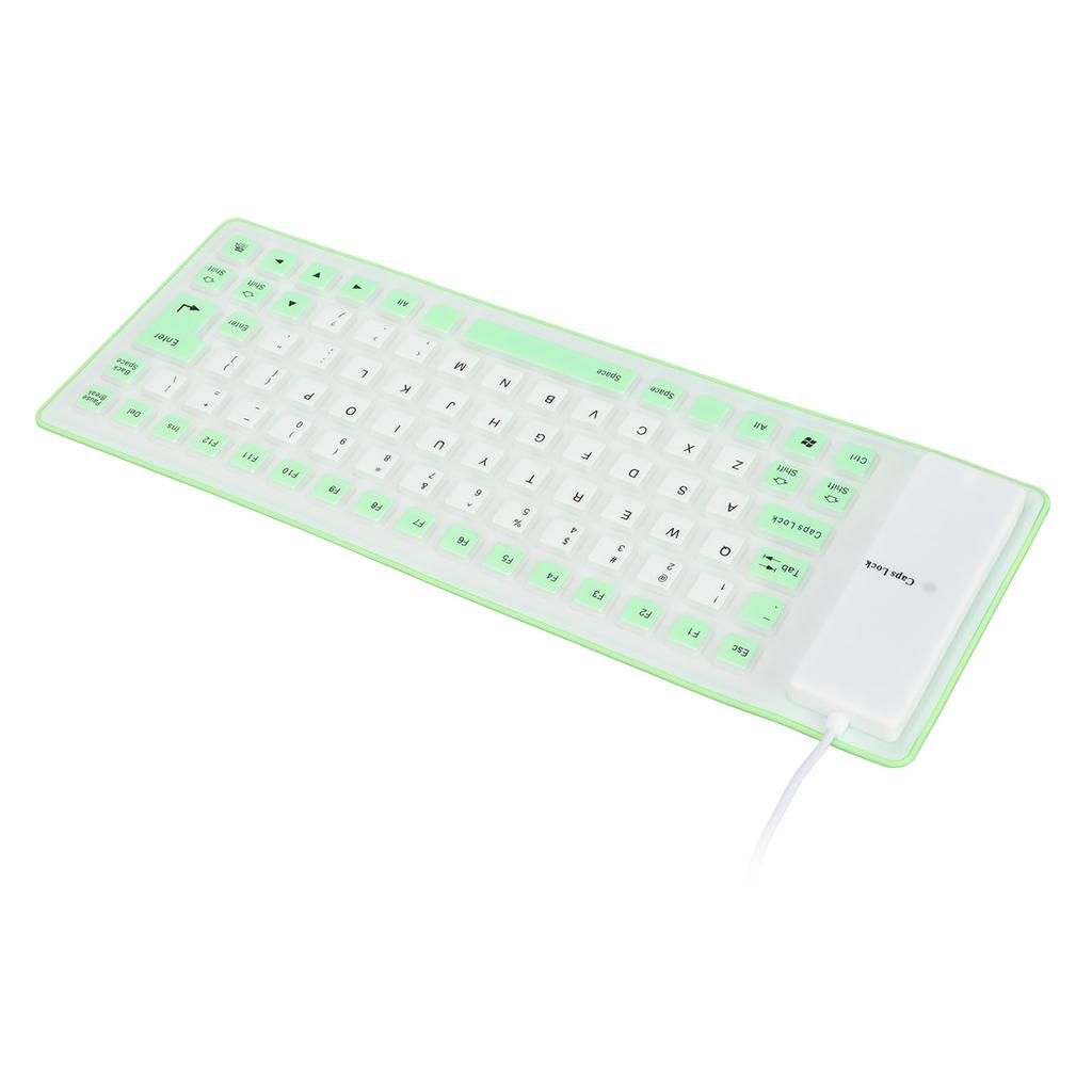 Silicone Keyboard Fully Sealed Design Lightweight Portable Silent Soft Comfortable USB Wired