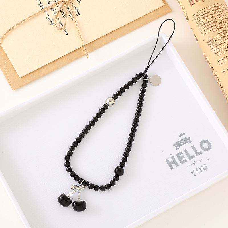 Elegantní perlový mašličkový korálkový řetízek na telefon a všestranná šňůrka pro ženy