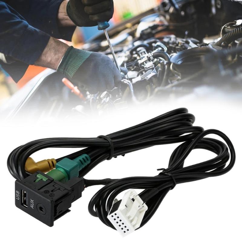 Ersatz AUX USB Schalter Port Buchse & Kabel USB AUX Schalter Stecker mit Kabel für RCD510 RCD310 Autozubehör