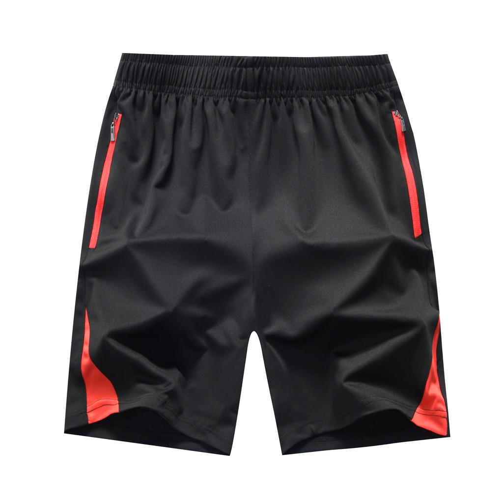 

Men s Summer Plus Size Thin Fast-drying Beach Trousers Casual Sports Short Pants L червоний