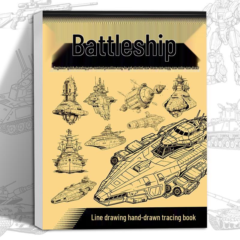Q-Style Mecha Battleship Drawing & Coloring Book: Manga-Inspired Characters for Kids