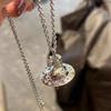 Vivienne Westwood Limited Star Moon Myth Orb Necklace, Colorful Crystal UFO 3D Saturn Pendant Sweater Chain for Women