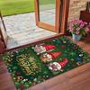 Weihnachtlich bedruckter quadratischer Teppich, weich, rutschfest, für Schlafzimmer, Weihnachtsgeschenk