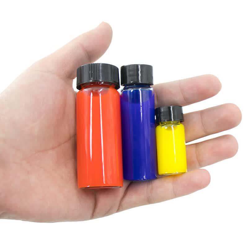 Transparent Glass Sample Bottles with Screw Caps