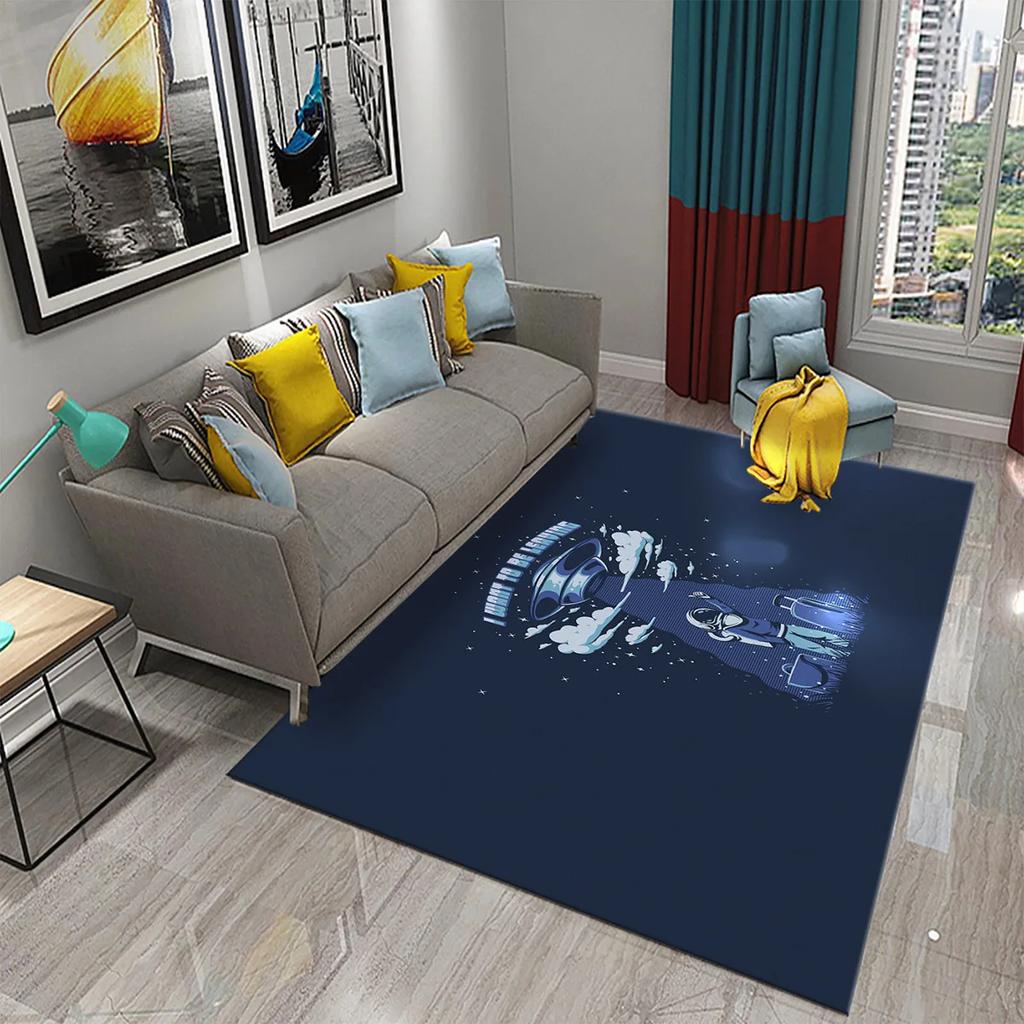 UFO Alien Carpet Mystery Science Fiction Theme Rugs for Bathroom Kitchen Floor Door Anti-Slip Mat Bedroom Entrance Decor Rugs
