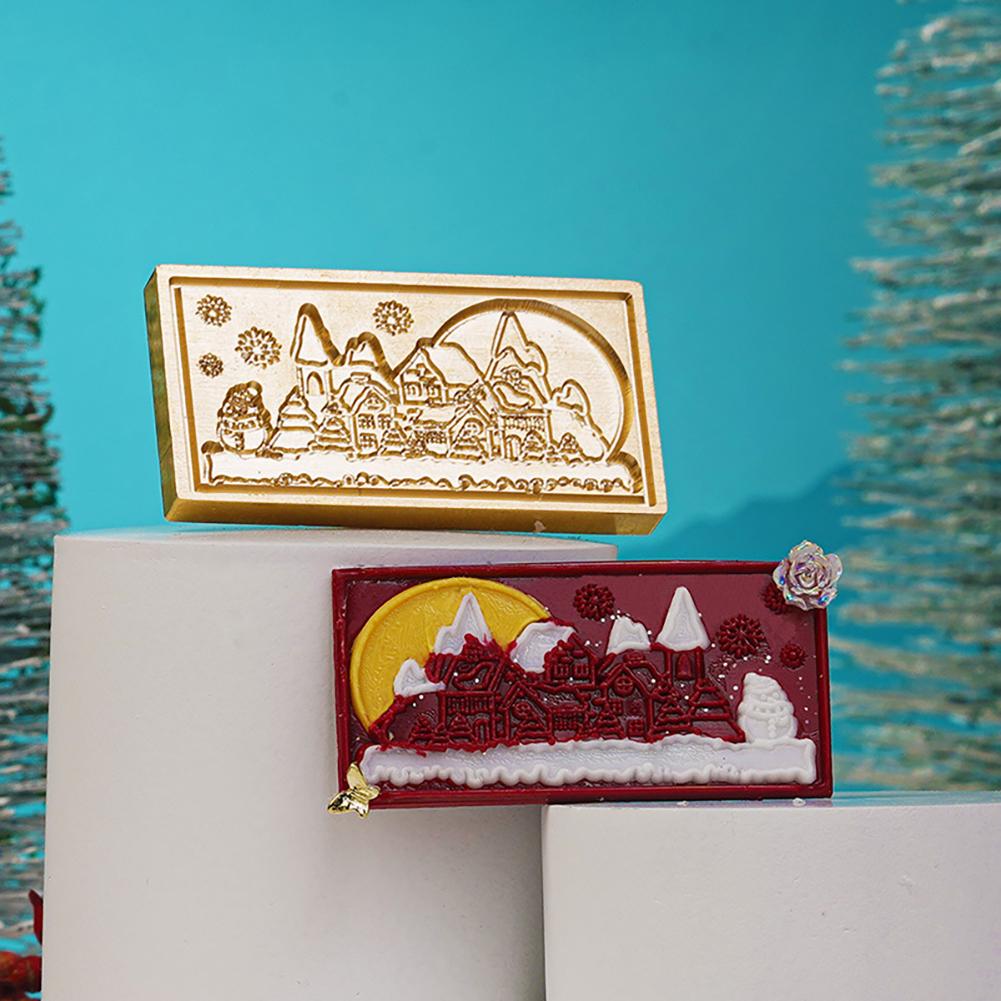 MY# Christmas Art Seal Head Ornamental DIY Craft Supplies for Packaging Scrapboo