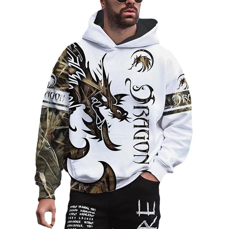 New High Street Trend Bully Animal 3D Print Men's Personalised Novelty Hoodie Sweatshirt