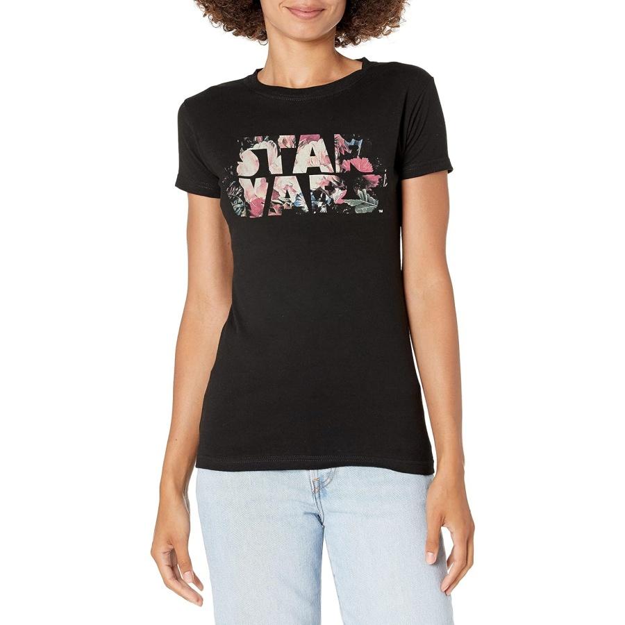 Женская футболка с графическим принтом STAR WARS, логотипом, в винтажном стиле, с цветочным узором, с круглым вырезом XXXXXL разноцветный